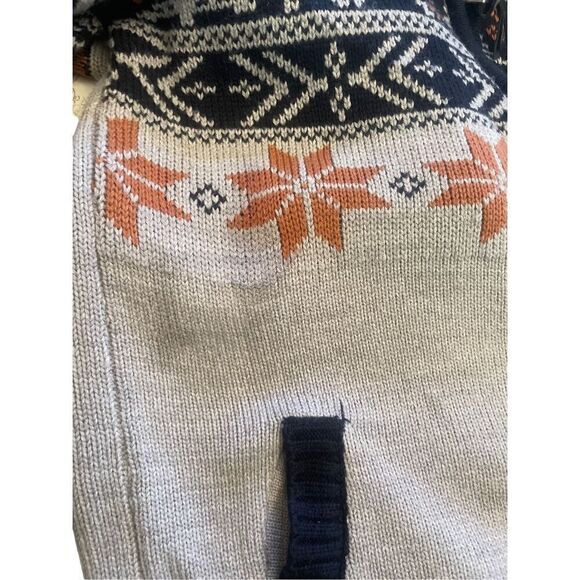 Soul Star Full Zip Mock Collar Multi-Color Winter Design Cardigan Size X-Large - Picture 4 of 16